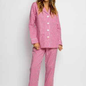 luxury cotton pajamas pink gingham min