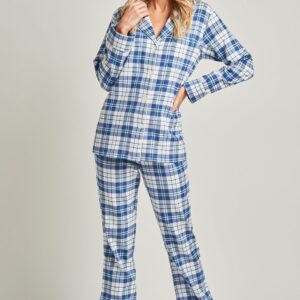 white plaid flannel pajamas